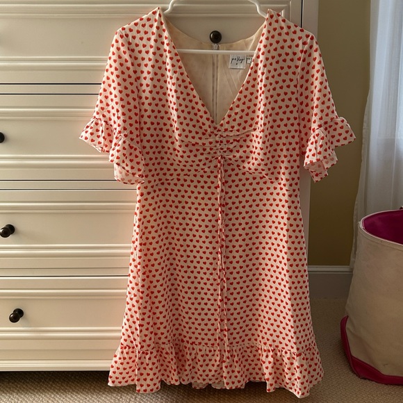 Princess Polly Red Heart Mini Dress - Picture 1 of 5